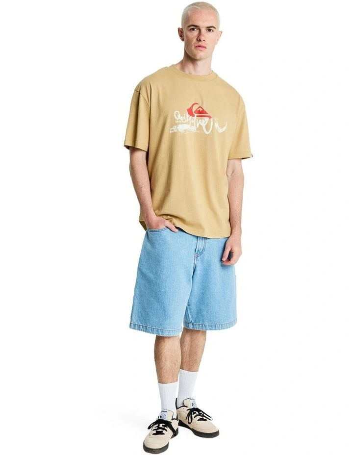 Young Gun Drifter T-shirt in Khaki image 4