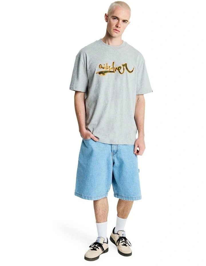 Young Gun Vortex T-shirt in Light Grey Heather image 5