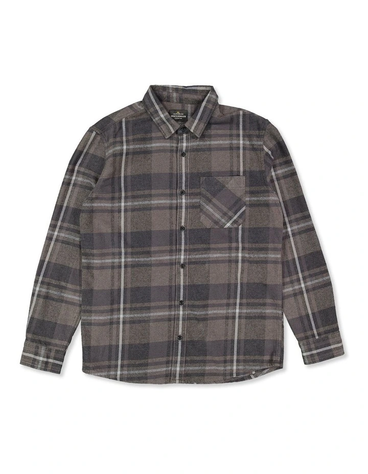 Scribe Plaid Long Sleeve Shirt in Black image 1