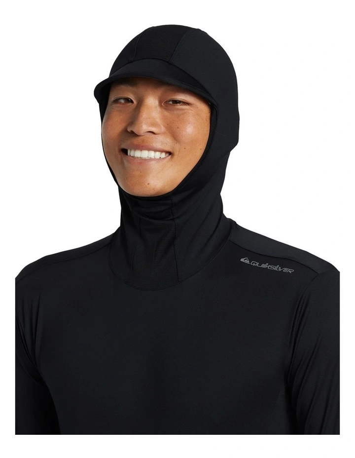 Highline Hooded Long Sleeve Rash Vest in Black image 4