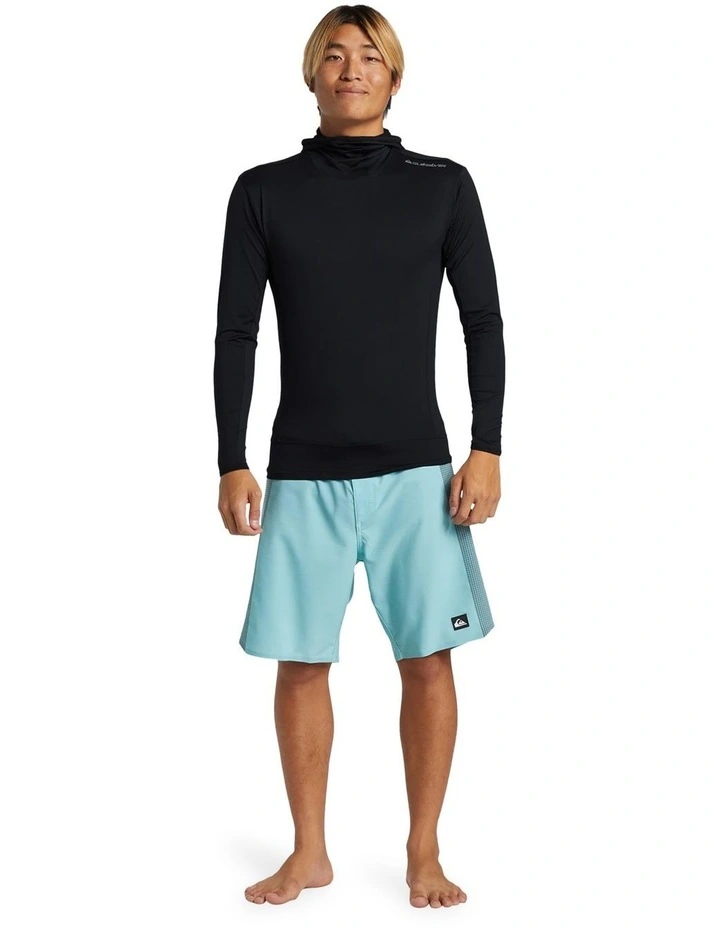 Highline Hooded Long Sleeve Rash Vest in Black image 5