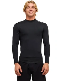 Highline Long Sleeve Rash Vest in Black