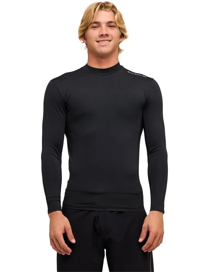Highline Long Sleeve Rash Vest in Black image 1
