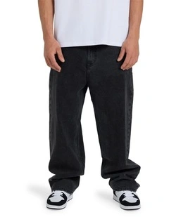 Baggy Denim Pants Black Black Used