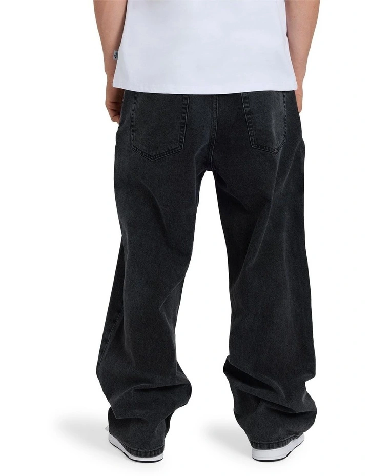 Baggy Denim Pants Black Black Used image 2