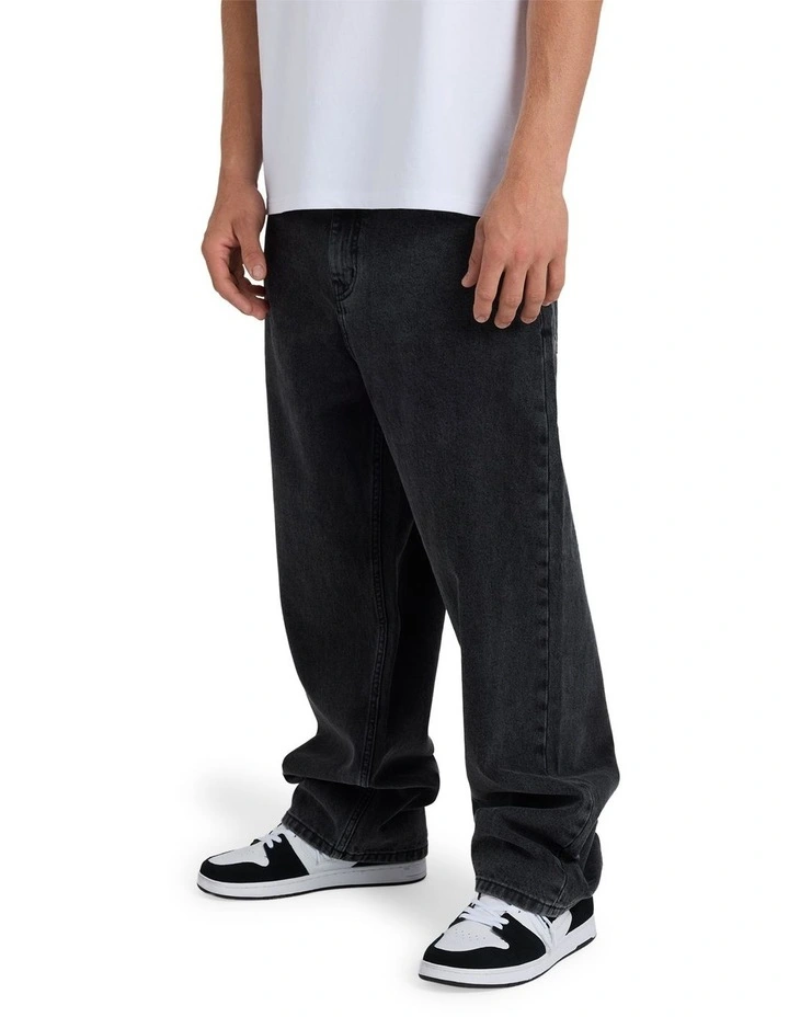 Baggy Denim Pants Black Black Used image 3