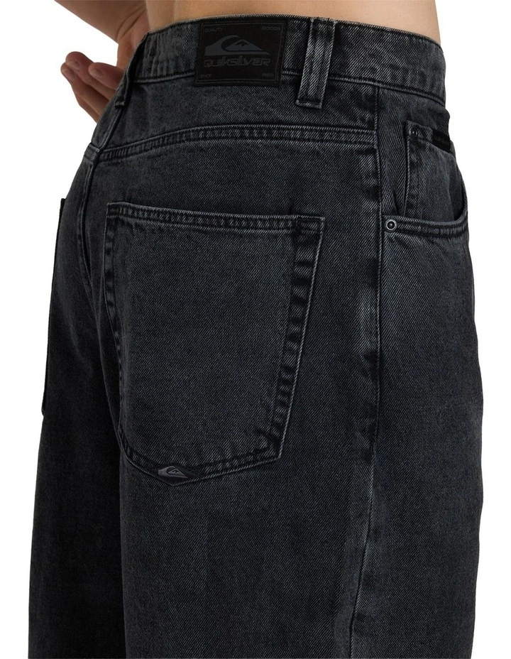 Baggy Denim Pants Black Black Used image 4