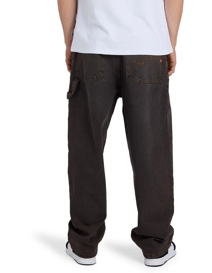 YG Baggy Denim Pants Black Black Tint Brown image 2