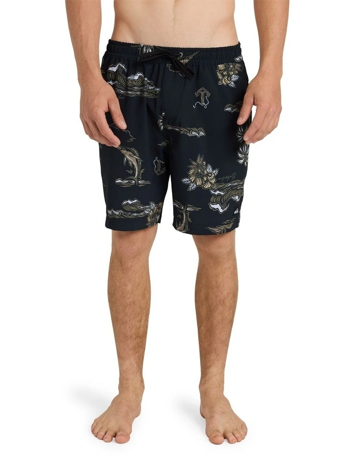 Ocean 18 Volley Shorts In Black image 1