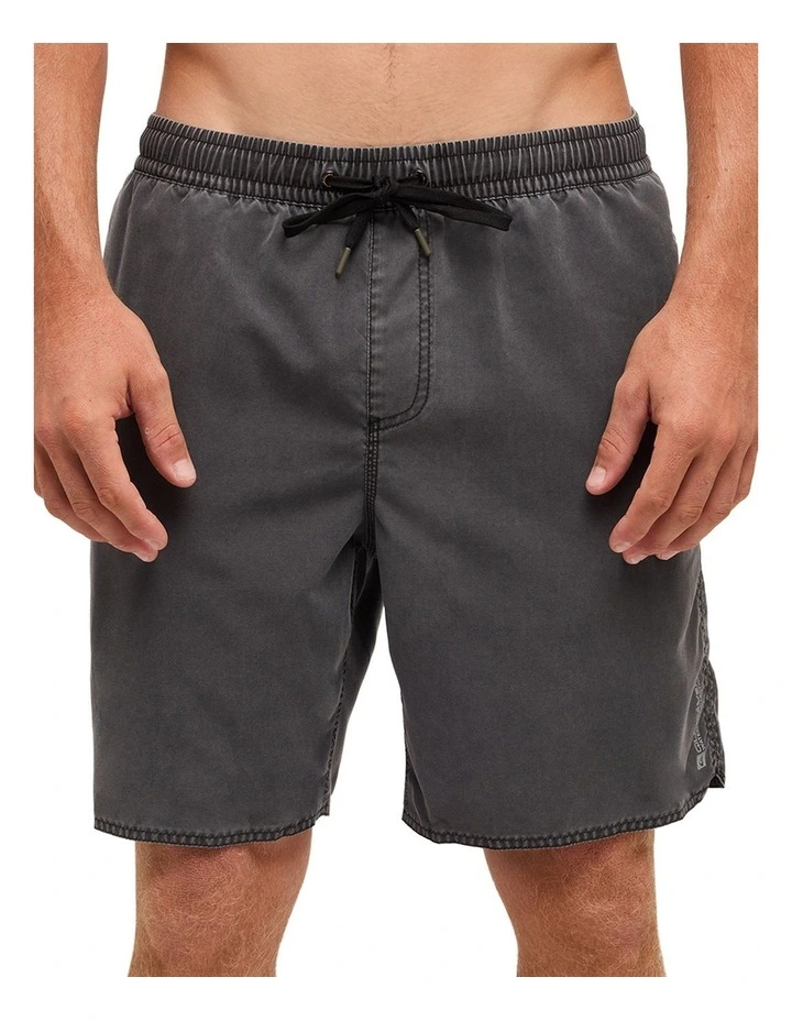 Balance Washed Volley Shorts In Black image 1