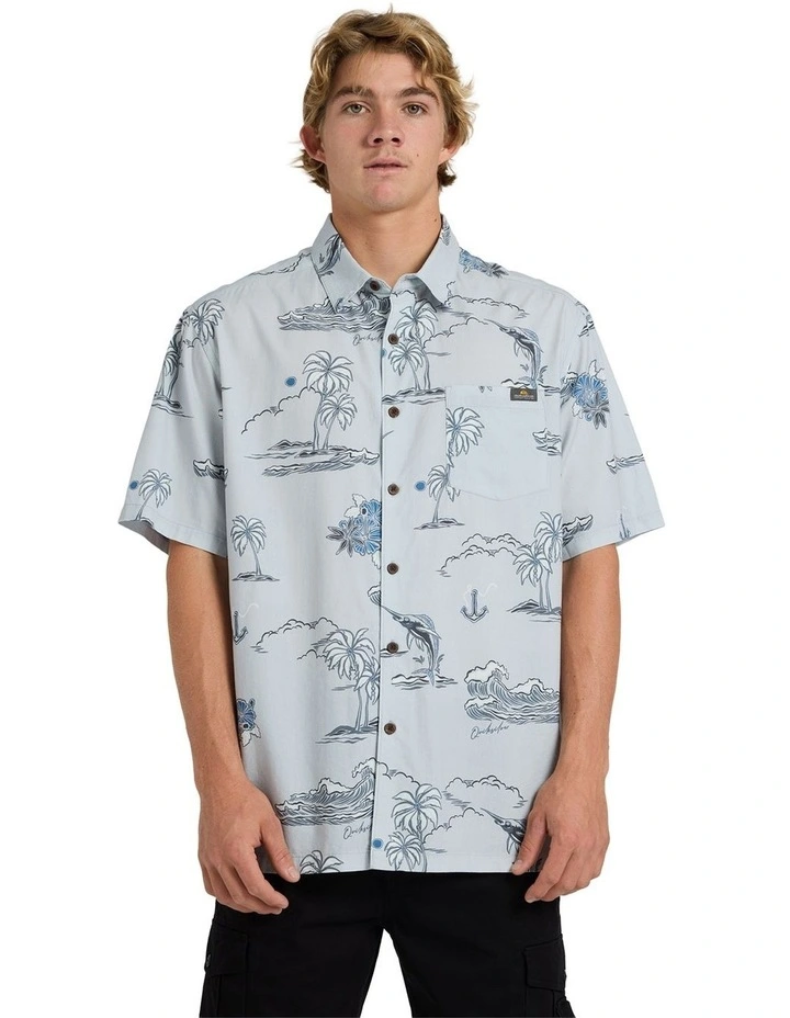 Ocean Short Sleeve Shirt In Grey Violet image 1