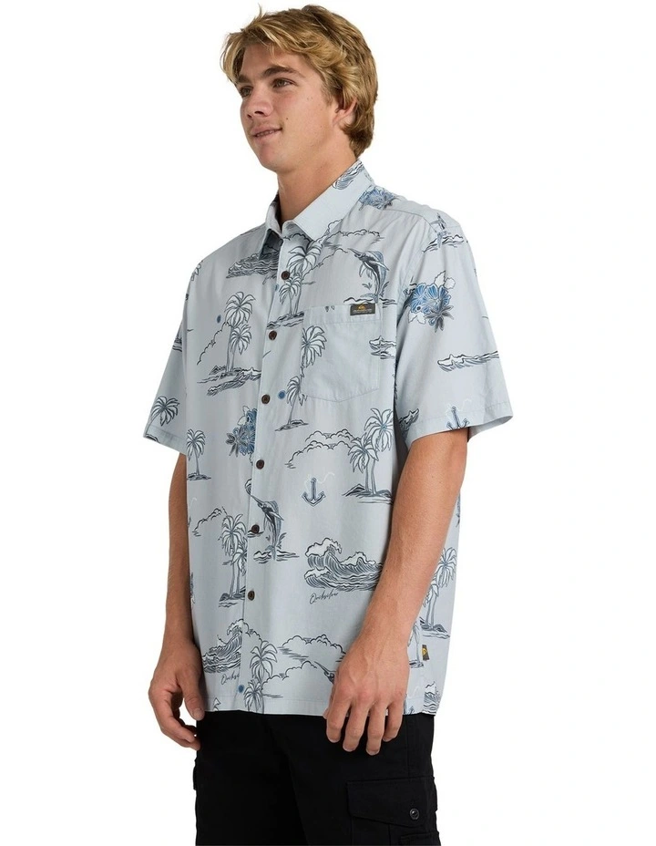 Ocean Short Sleeve Shirt In Grey Violet image 3