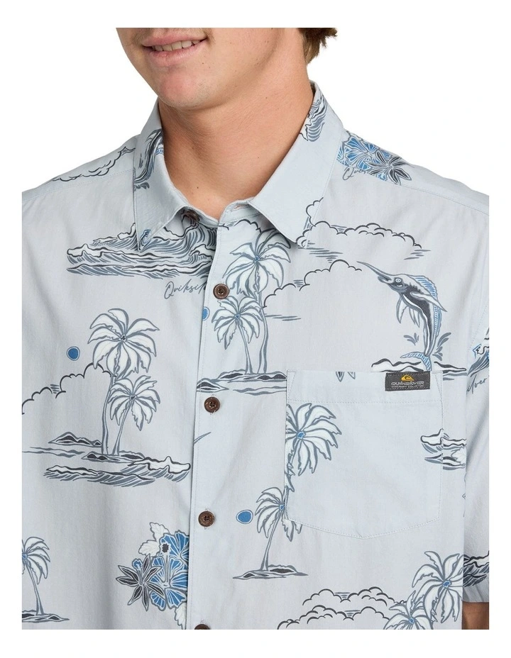 Ocean Short Sleeve Shirt In Grey Violet image 4