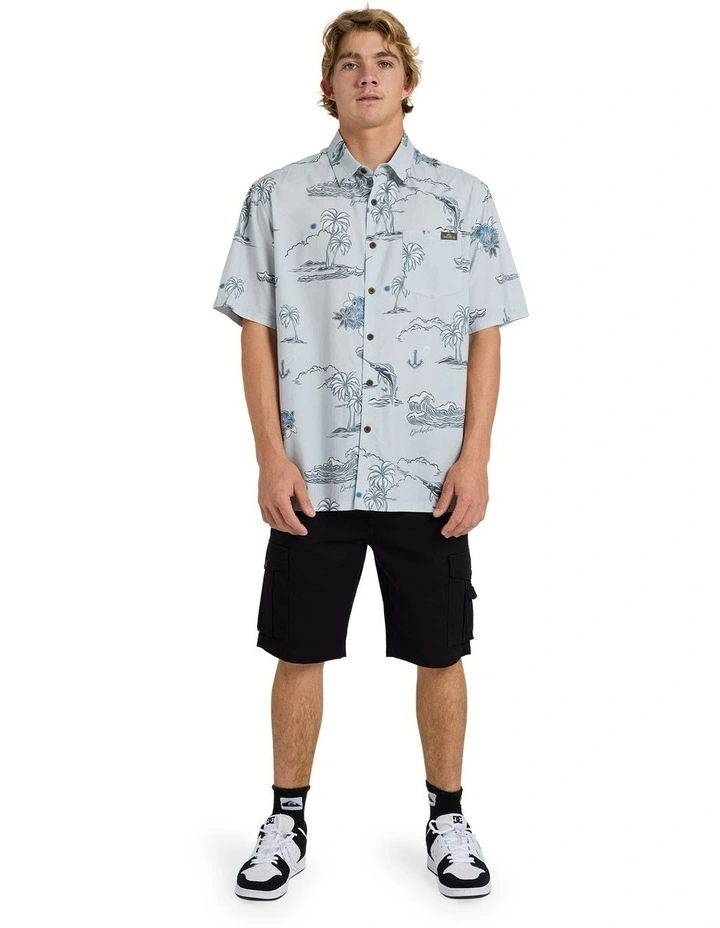 Ocean Short Sleeve Shirt In Grey Violet image 5