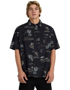 Ocean Short Sleeve Shirt In Black