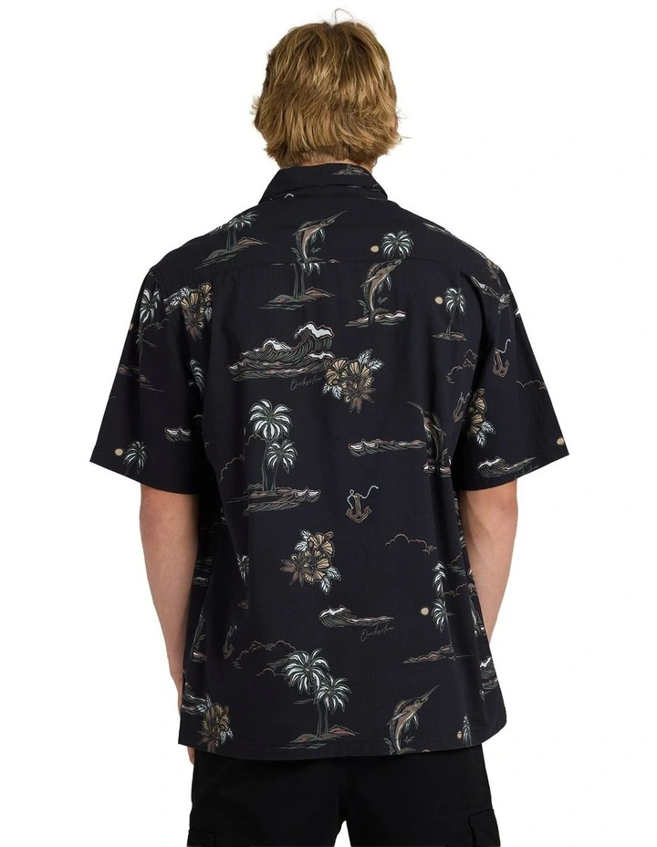 Ocean Short Sleeve Shirt In Black image 2