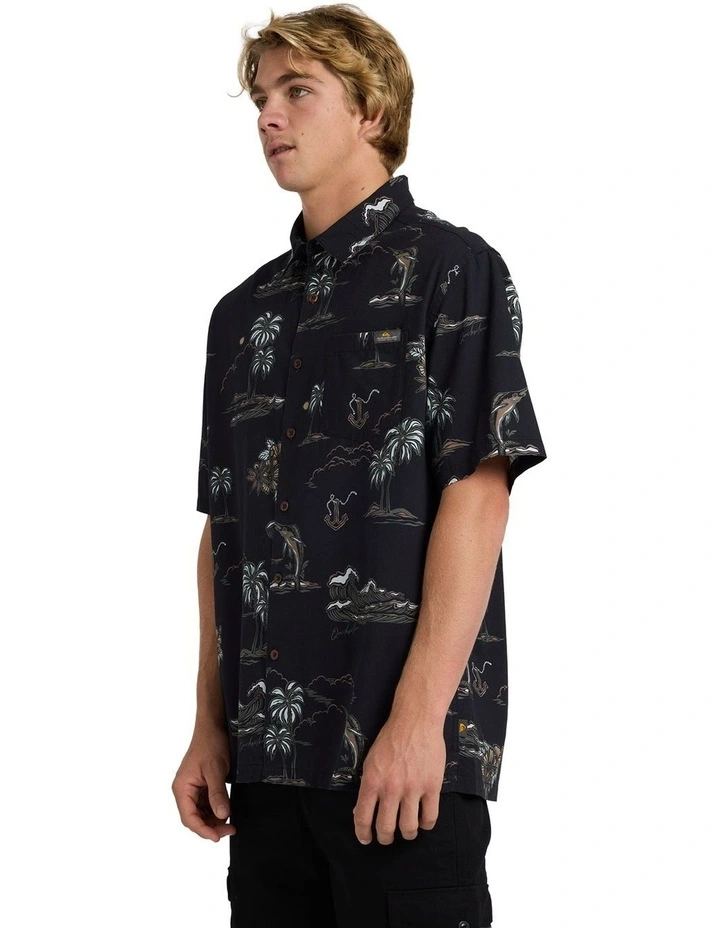 Ocean Short Sleeve Shirt In Black image 3