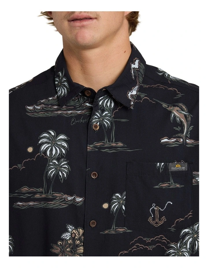 Ocean Short Sleeve Shirt In Black image 4