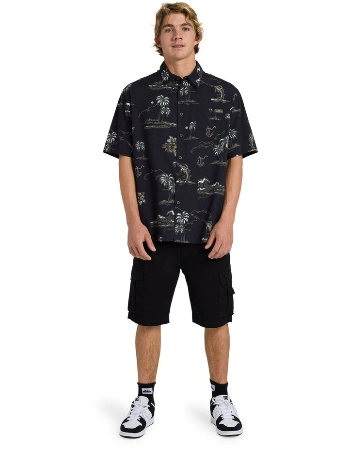 Ocean Short Sleeve Shirt In Black image 5
