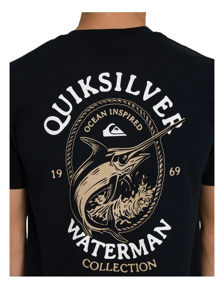 Hard Line T-Shirt In Black image 4