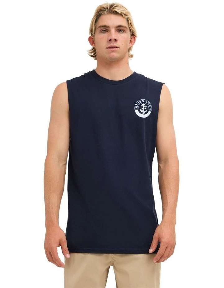 Sinker Muscle Top In Navy image 1