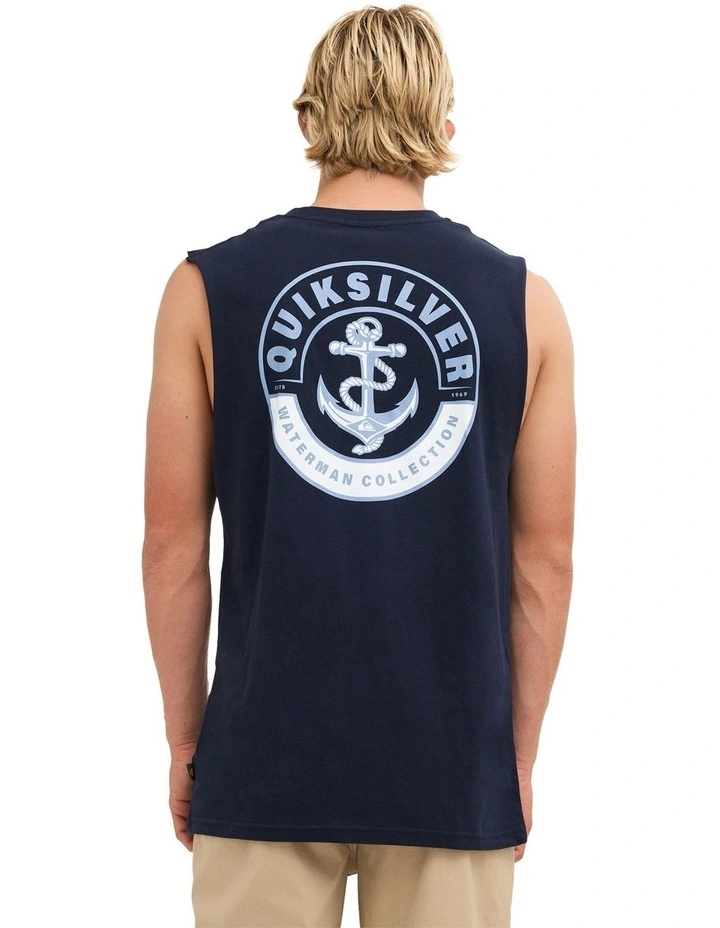 Sinker Muscle Top In Navy image 2