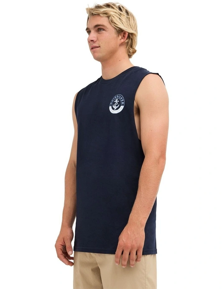 Sinker Muscle Top In Navy image 3
