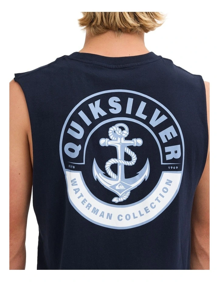 Sinker Muscle Top In Navy image 4
