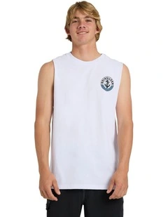 Sinker Muscle Top In White
