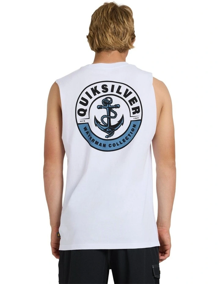 Sinker Muscle Top In White image 2