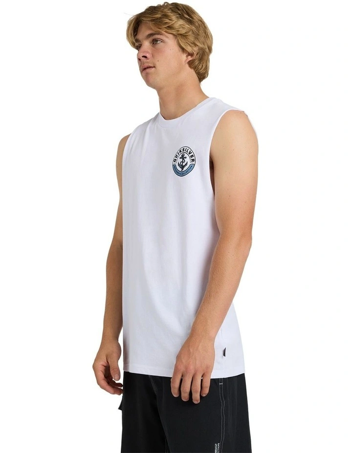 Sinker Muscle Top In White image 3