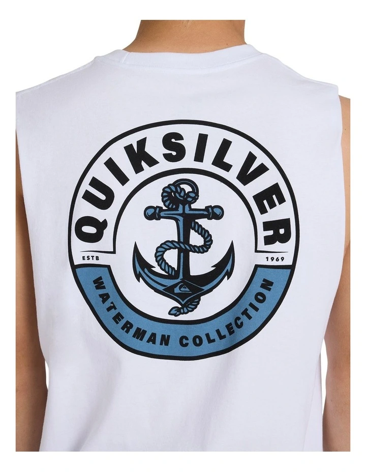 Sinker Muscle Top In White image 4