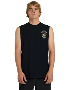 Hard Line Muscle Top In Black