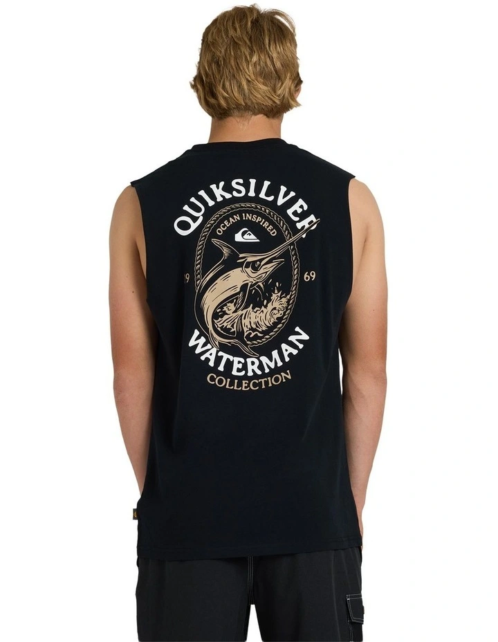 Hard Line Muscle Top In Black image 2