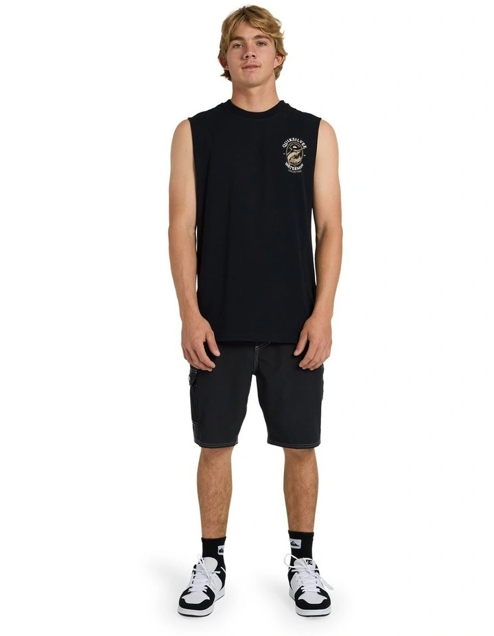 Hard Line Muscle Top In Black image 5