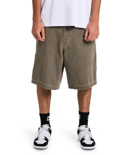 Wrench Denim Shorts In Canteen