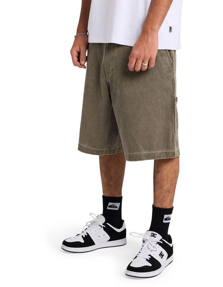Wrench Denim Shorts In Canteen image 3