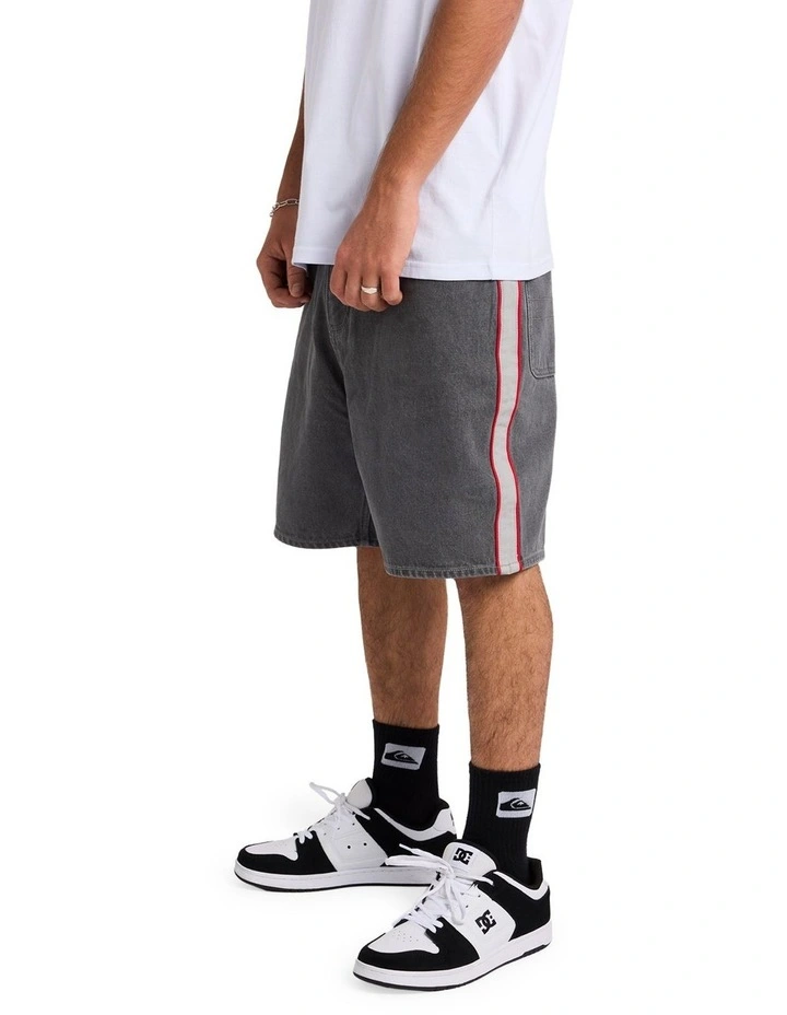 System Denim Shorts In Dark Smoke image 3