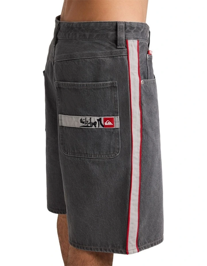 System Denim Shorts In Dark Smoke image 4