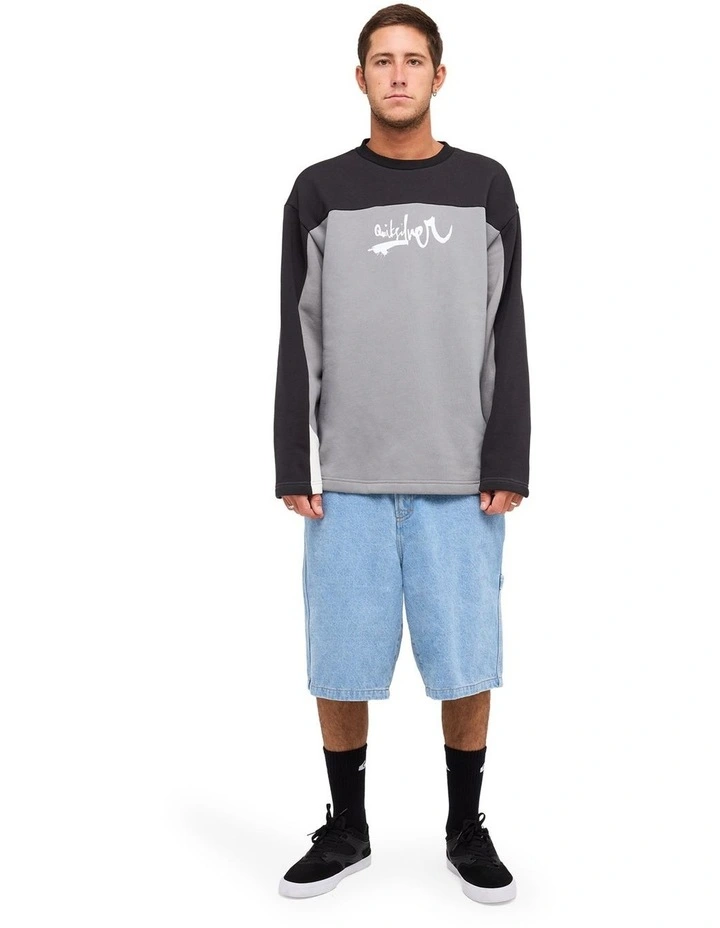 YG Factor Crew Neck Jumper In Quarry image 5