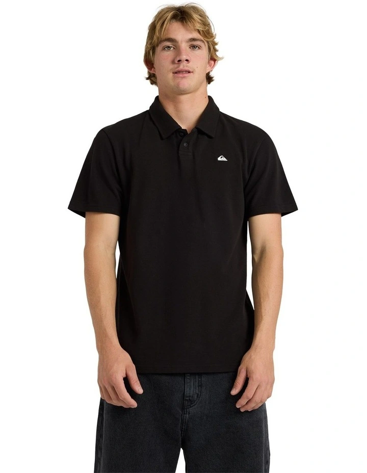 Pique Polo Shirt Black image 1