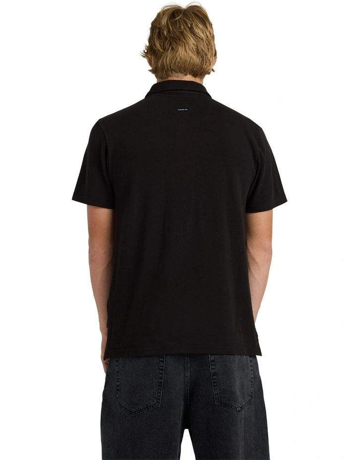 Pique Polo Shirt Black image 2