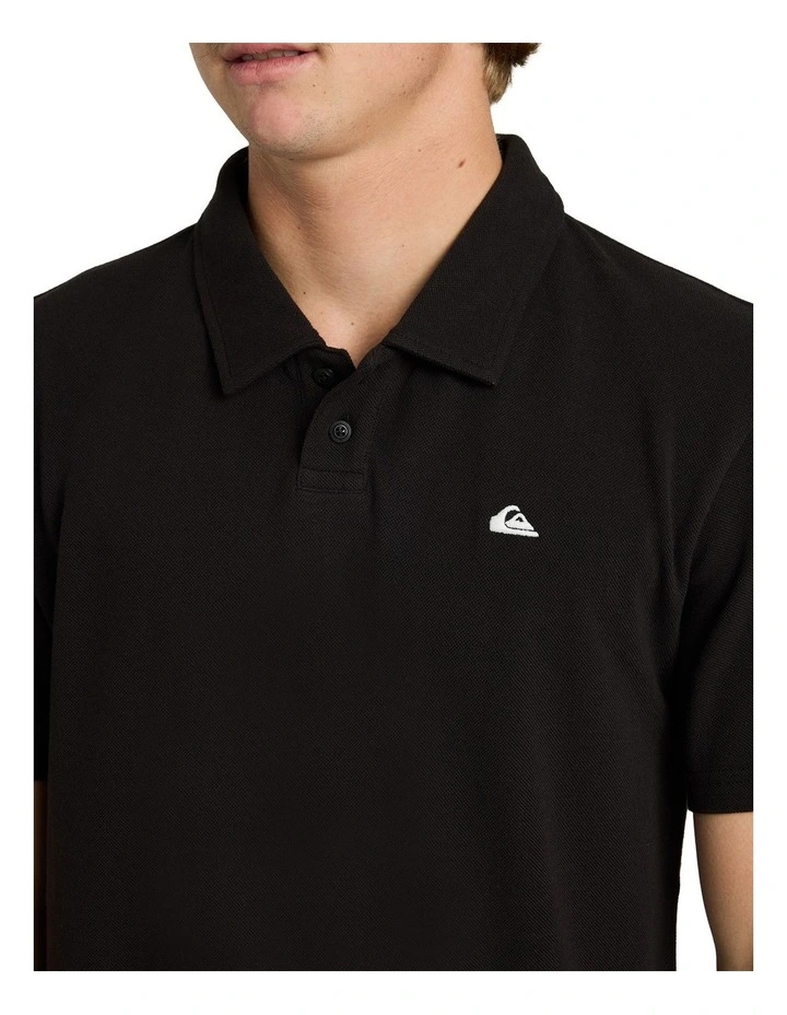 Pique Polo Shirt Black image 4