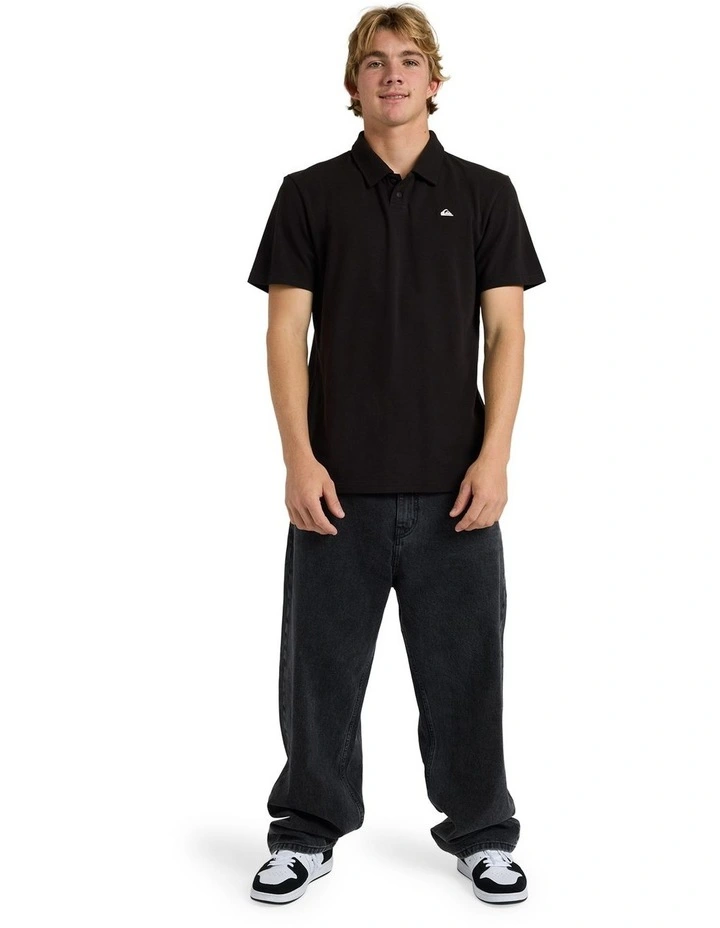 Pique Polo Shirt Black image 5