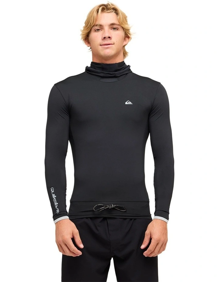 Highline UPF50 Hooded Long Sleeve Rashguard Black image 1