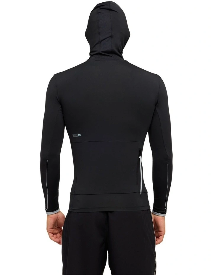 Highline UPF50 Hooded Long Sleeve Rashguard Black image 2