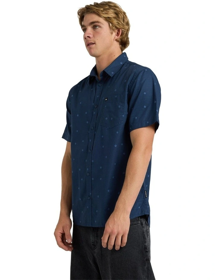 Apero Classic Short Sleeve Shirt Dark Ditsy Hibiscus Wove image 3