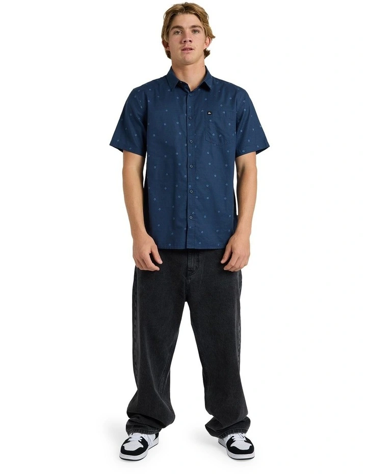 Apero Classic Short Sleeve Shirt Dark Ditsy Hibiscus Wove image 5