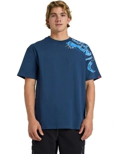 YG Scrawled Oversized T-Shirt Dark Denim