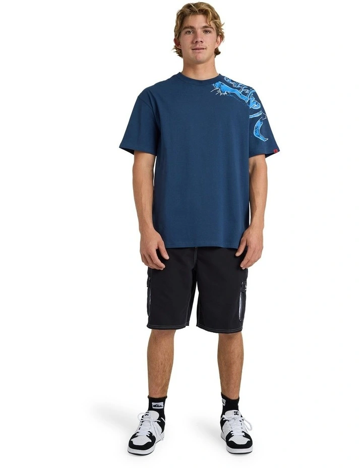 YG Scrawled Oversized T-Shirt Dark Denim image 5